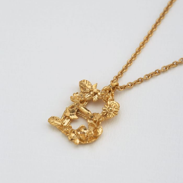 Personalized Floral Initial Necklace - Custom Name Letter Pendant Jewelry for Women - Perfect Gift for Birthday, Anniversary & Mother's Day