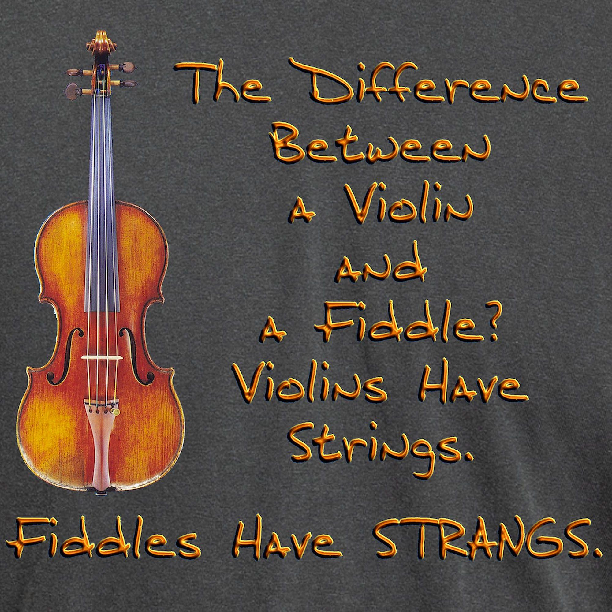 Funny Fiddle Violin T-Shirt for Men - Comfort Colors® Premium Cotton Tee - Perfect for Musicians, Orchestra Members & Music Lovers