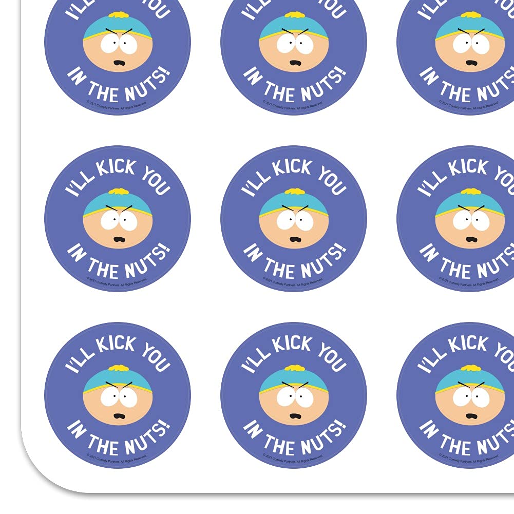 South Park Cartman Kick You in The Nuts Planner Stickers - Funny Scrapbooking Supplies for Bullet Journals, DIY Crafts & Calendar Decoration - Perfect for Fans & Collectors