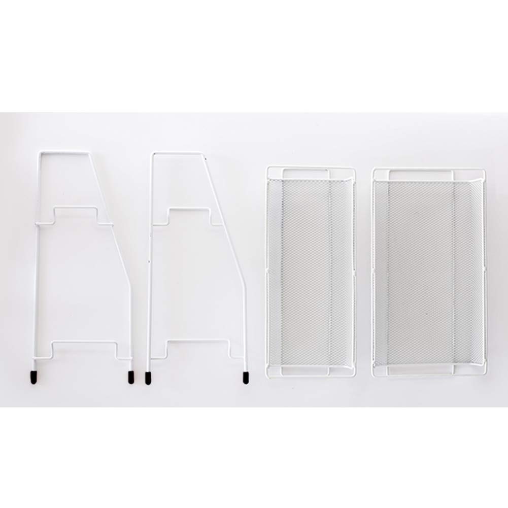 2-Tier Spice Rack Organizer - Countertop Kitchen & Bathroom Shelf for Spice Jars, Sauce Bottles & Can Storage (White) - Perfect for Pantry Organization, Countertop Display & Small Space Storage