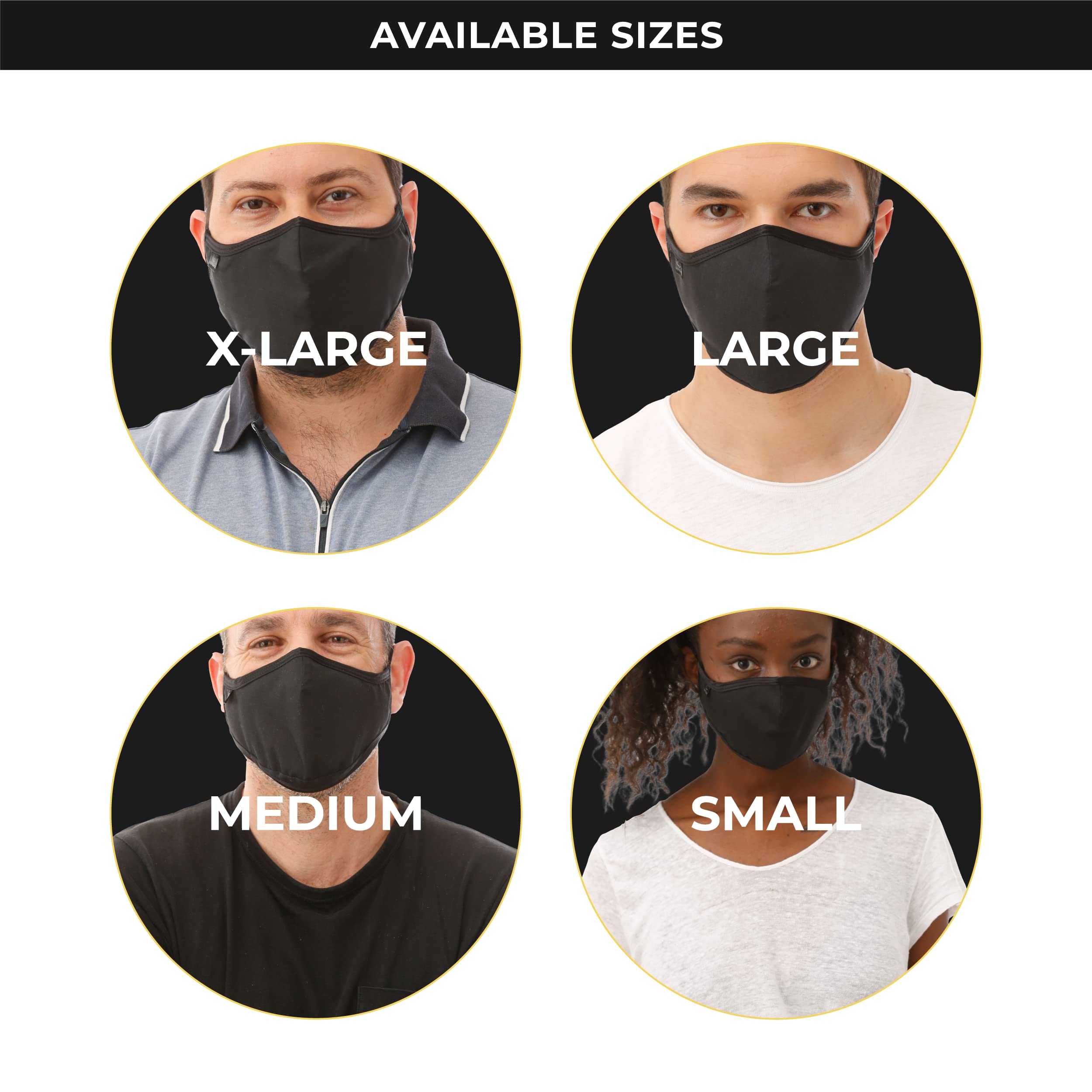Pro Reusable Face Mask with Patented Breathable Fabric - Unisex Washable 3-Layer Cloth Mask with Anti-Fog Nose Wire & Adjustable Ear Loops | Perfect for Workouts, Travel & Daily Protection