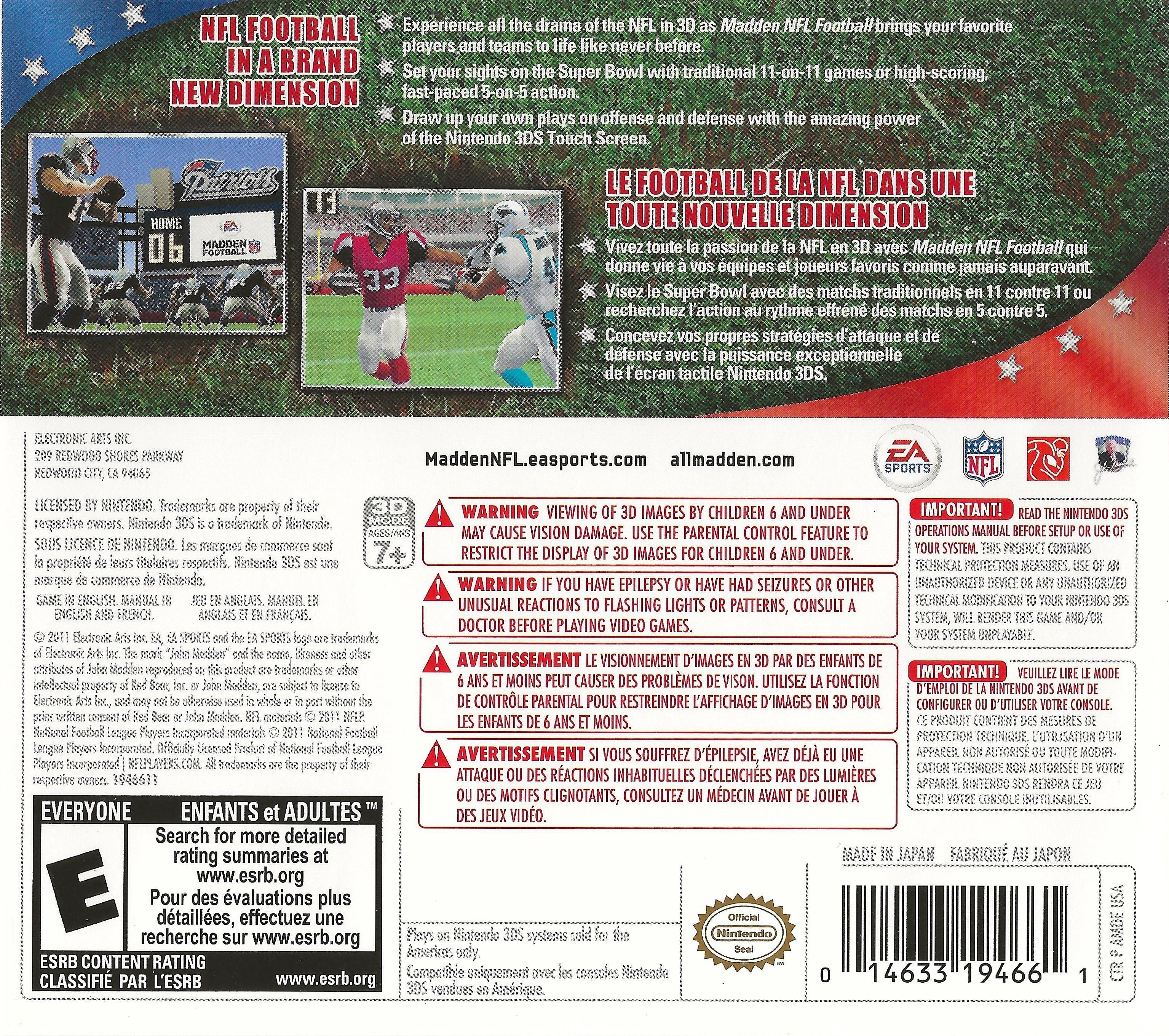 Madden NFL Football Game for Nintendo 3DS - Official NFL Video Game for Football Fans | Play at Home or On The Go