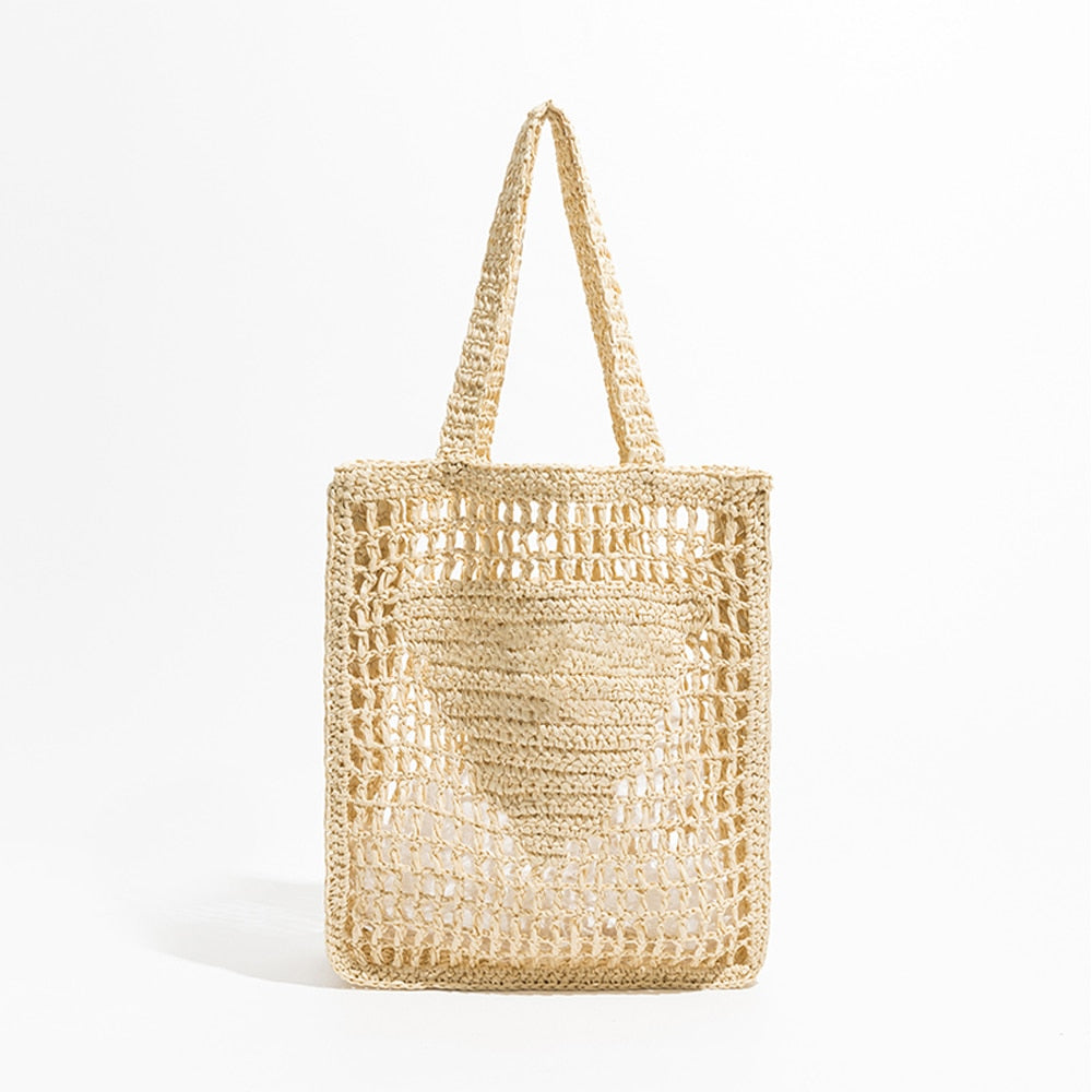 Stylish Women's Striped Straw Handbags - Trendy Summer Beach Tote for Vacation, Shopping & Outdoor Activities