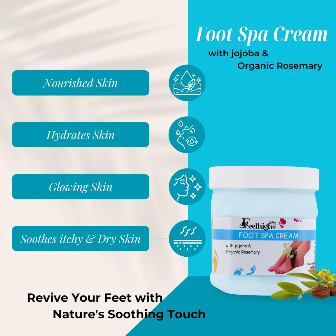 Feelhigh Exfoliating Face & Body Scrub with Mixed Fruit Extracts & Foot Spa Cream Set - 2-in-1 Skincare Combo for Smooth Skin | Perfect for Home Spa Days & Self-Care Routines