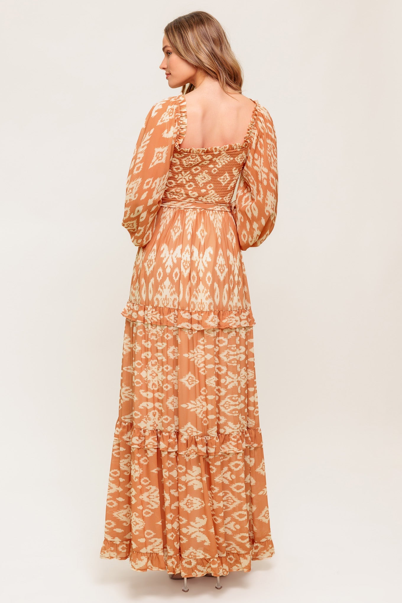 NELLIE Off Shoulder Maxi Dress - Boho Ruffle Style Summer Beach Dress for Women | Perfect for Vacations, Weddings & Date Nights