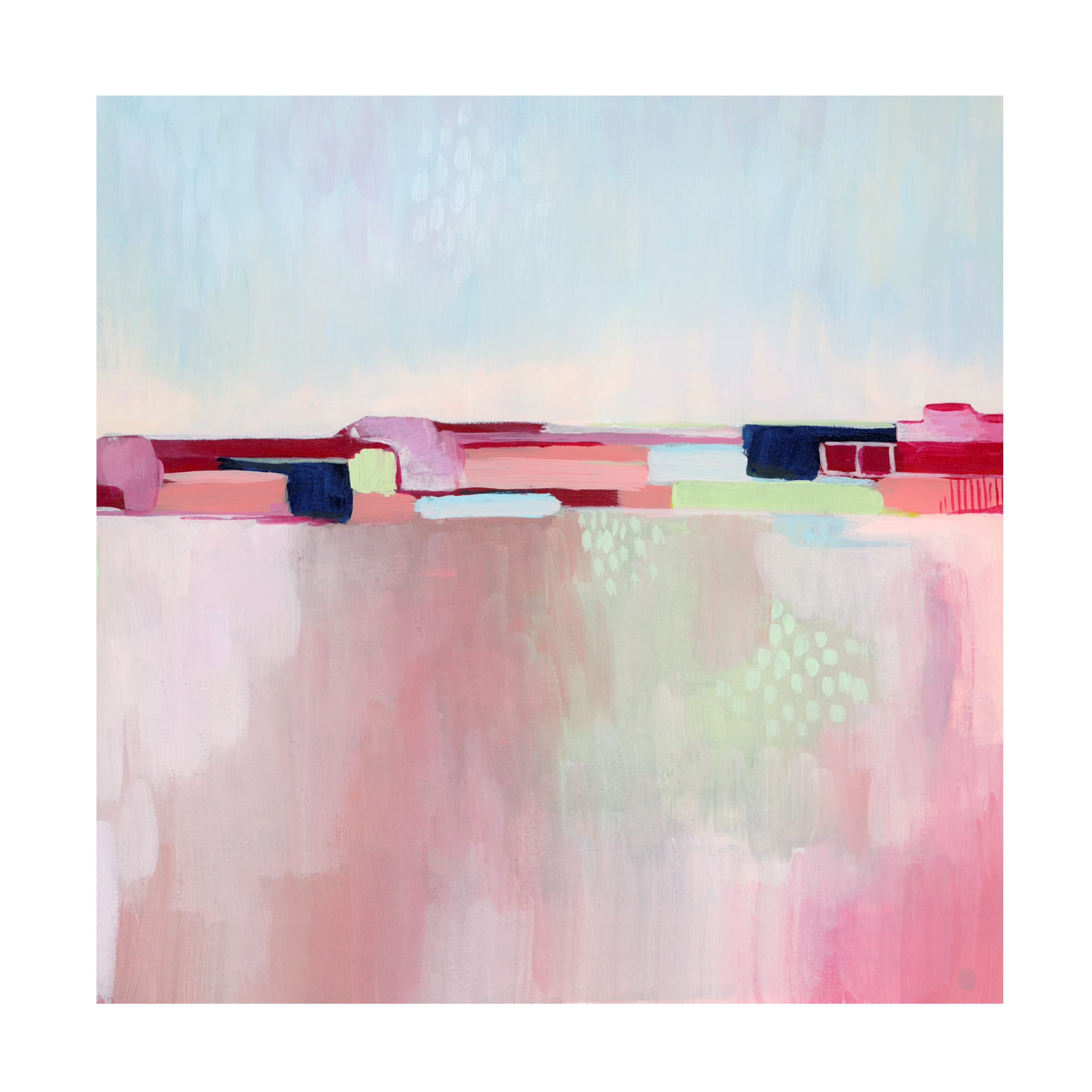 Grace Popp Candy Cityscape I Canvas Wall Art Print - Modern Abstract Painting for Living Room, Bedroom & Office Decor - Vibrant Colorful Home Decor Gift Idea