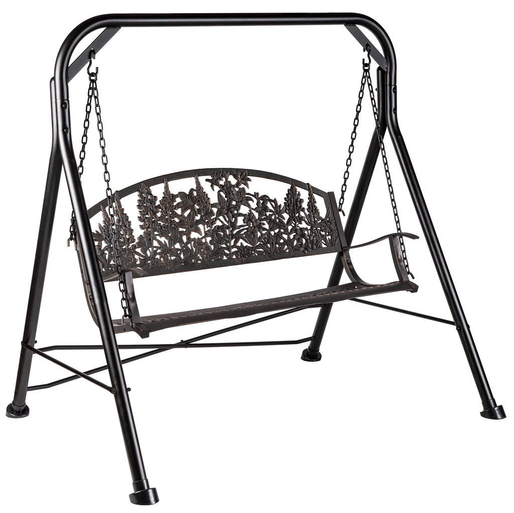 Outdoor Wildflower Swing - Durable & Weather-Resistant Garden Swing for Patio, Backyard, and Porch - Perfect for Relaxing, Reading, and Enjoying Nature
