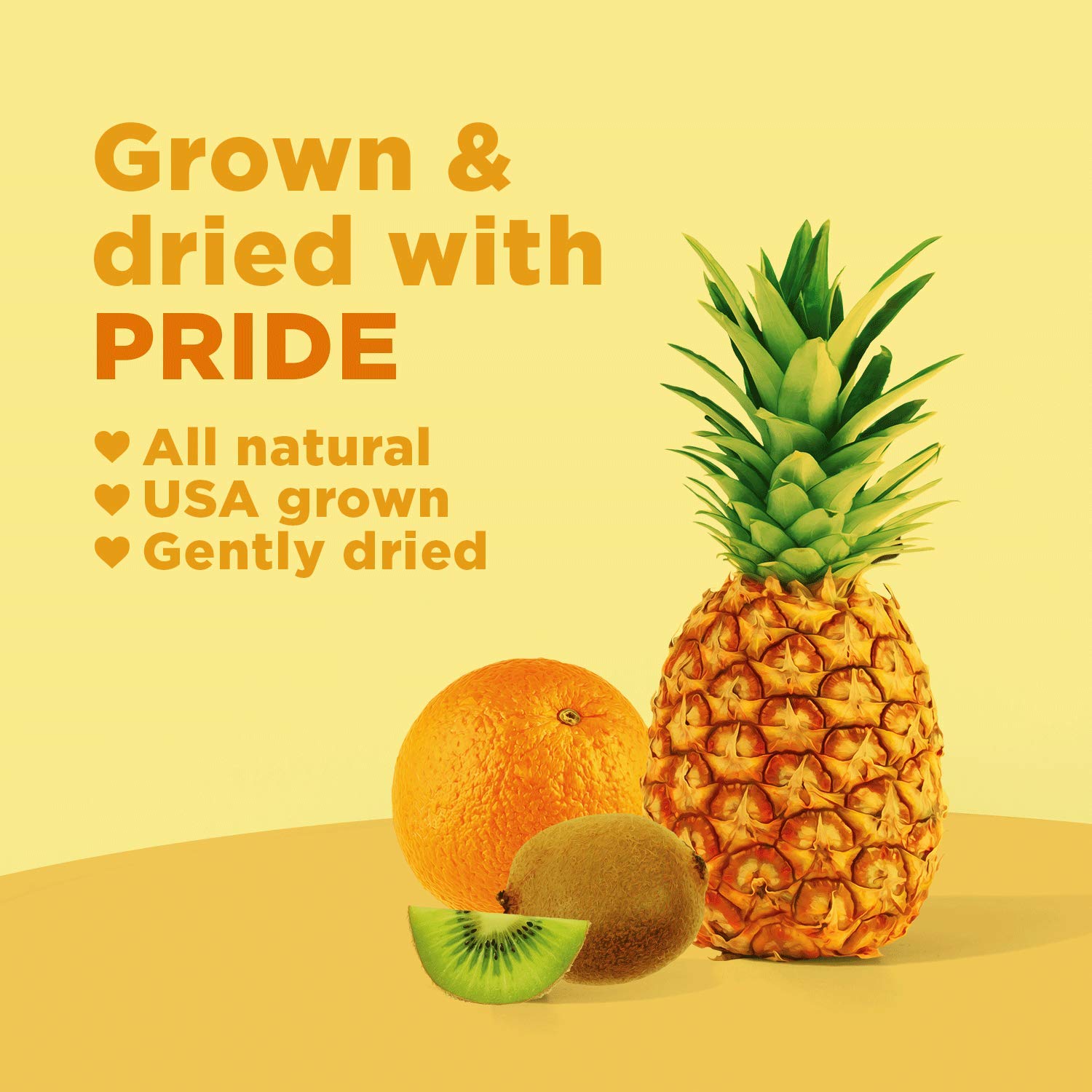 Organic Dried Fruit Snacks - Tropical Blend with Bittersweet Orange, Pineapple & Kiwi | Vegan, Paleo, Gluten-Free Superfood | Rich in Fiber & Vitamins A, C, E | 3oz (3 Pack) | Perfect for Healthy Snacking, Lunchboxes & On-the-Go Energy