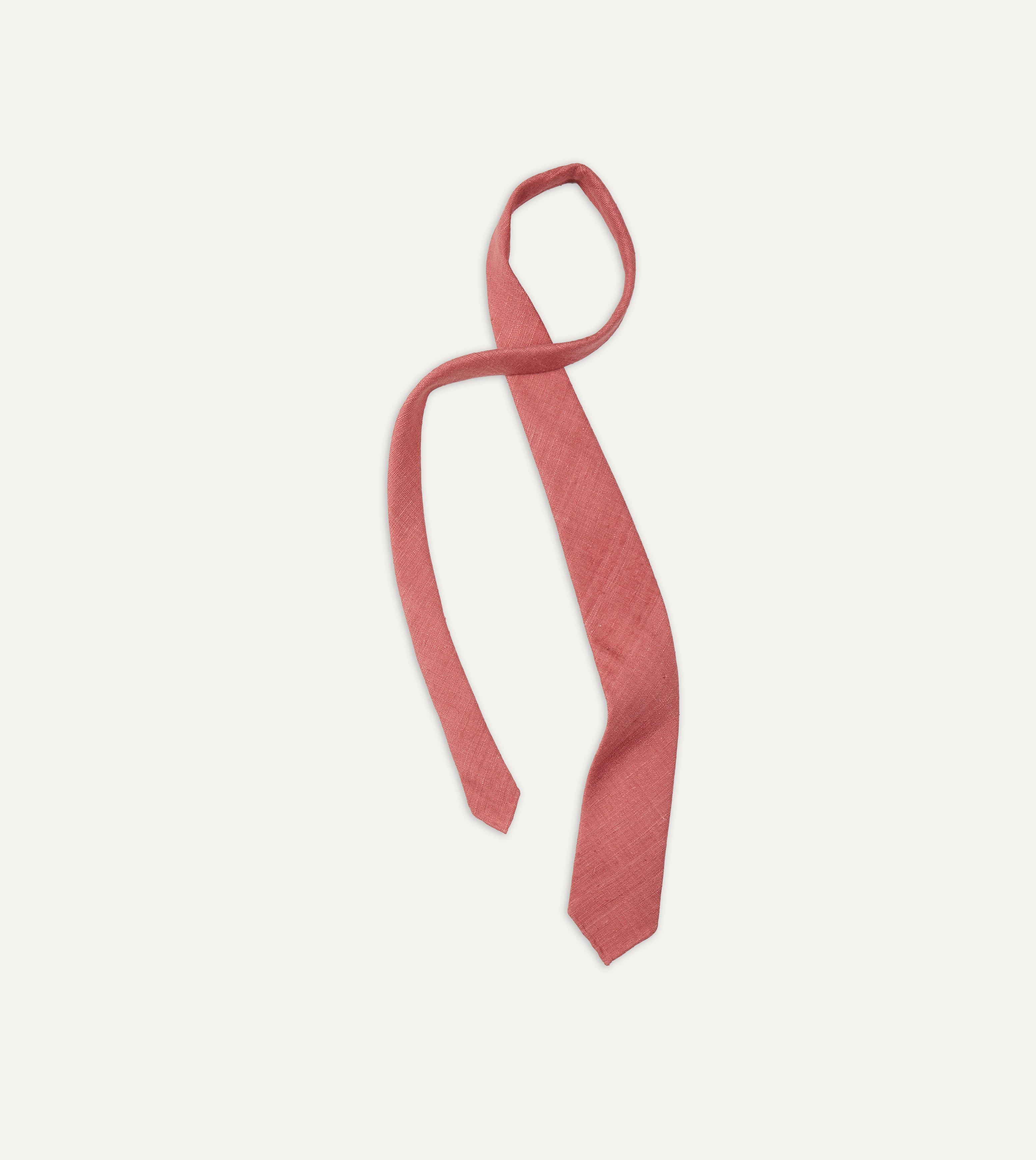 Handmade Pink Tussah Silk Tie for Men - Elegant Hand Rolled Necktie for Weddings, Business & Formal Occasions
