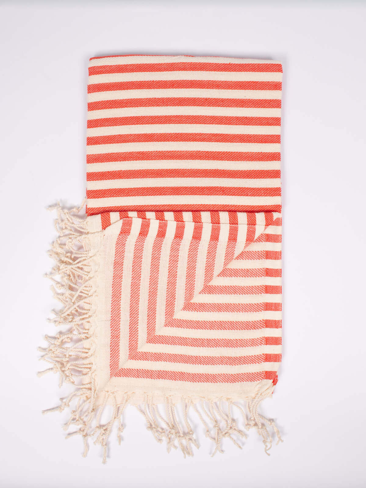 Premium Sorrento Hammam Towel - Soft & Absorbent Turkish Cotton Beach Towel, Orange - Perfect for Pool, Spa, Travel & Yoga