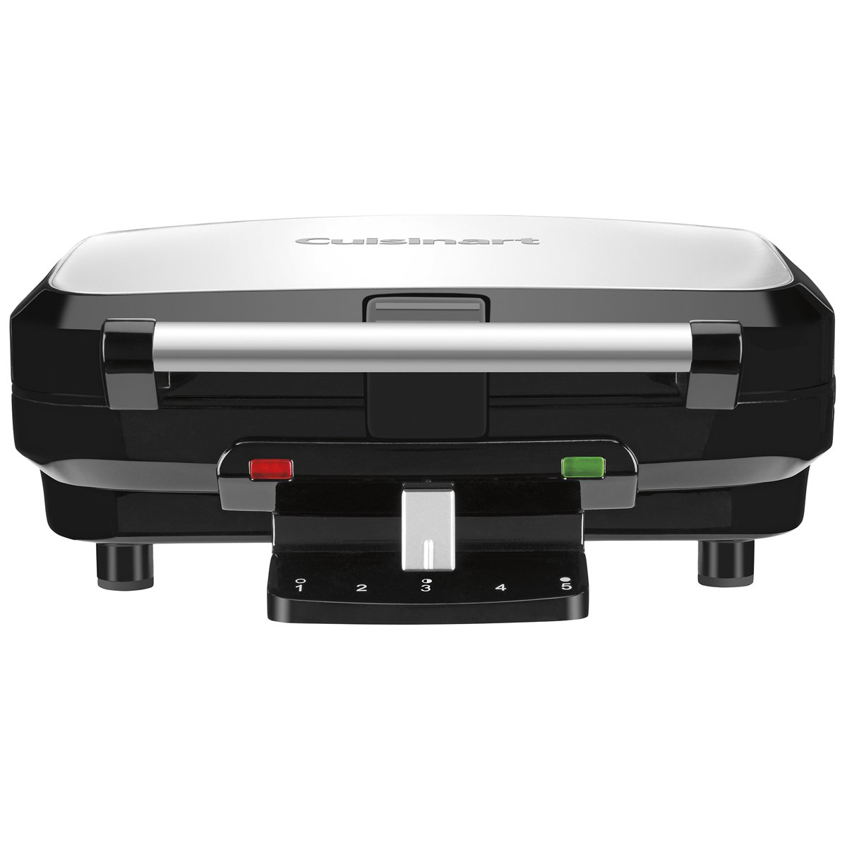 Cuisinart 4-Slice Belgian Waffle Maker - Stainless Steel Silver WAF-150C - Perfect for Breakfast, Brunch & Family Gatherings