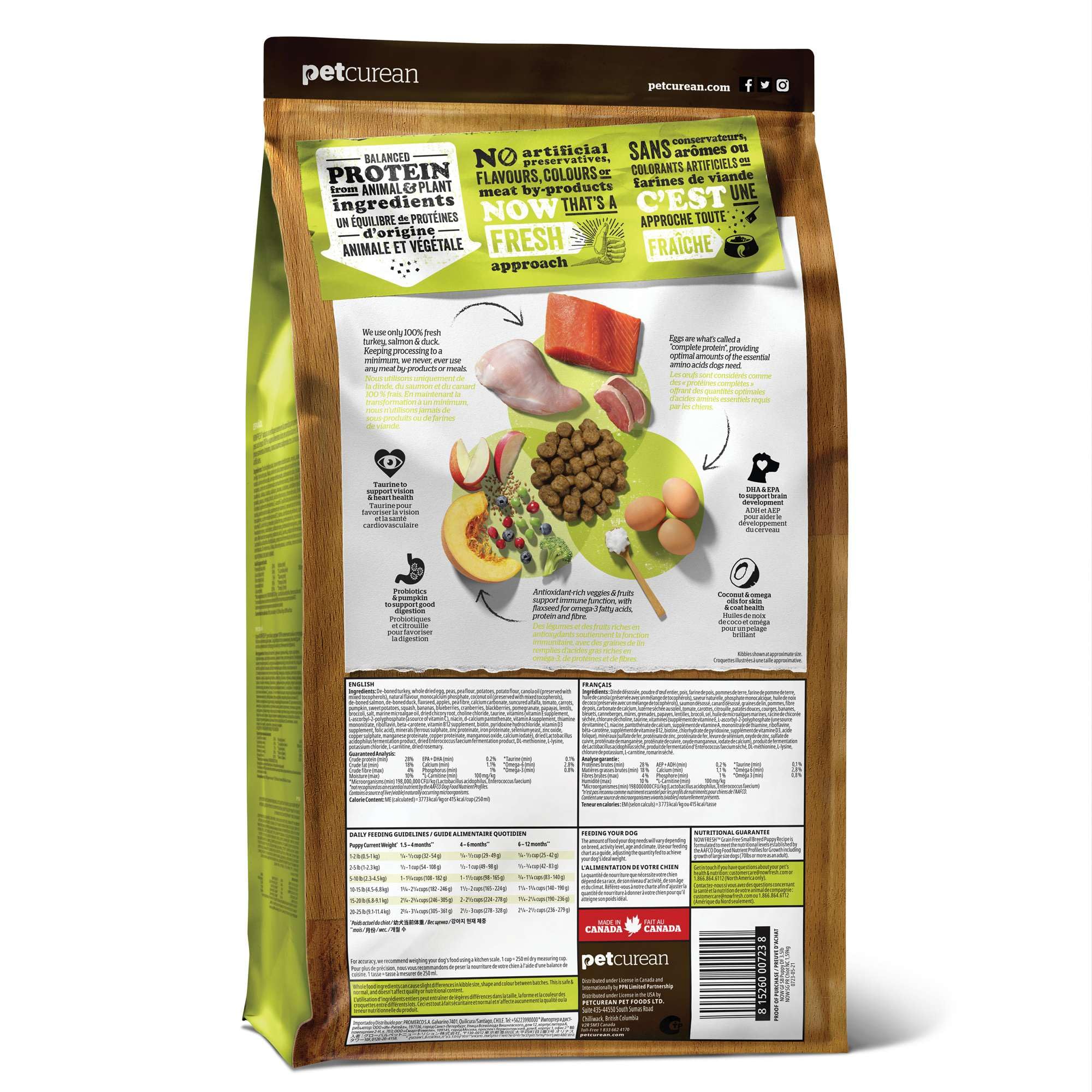Now Fresh Grain-Free Dry Dog Food for Small Breeds - Turkey, Salmon & Duck Puppy Recipe with Real Meat & Fish - 3.5 lb Bag | Perfect for Growing Puppies & Active Small Dogs