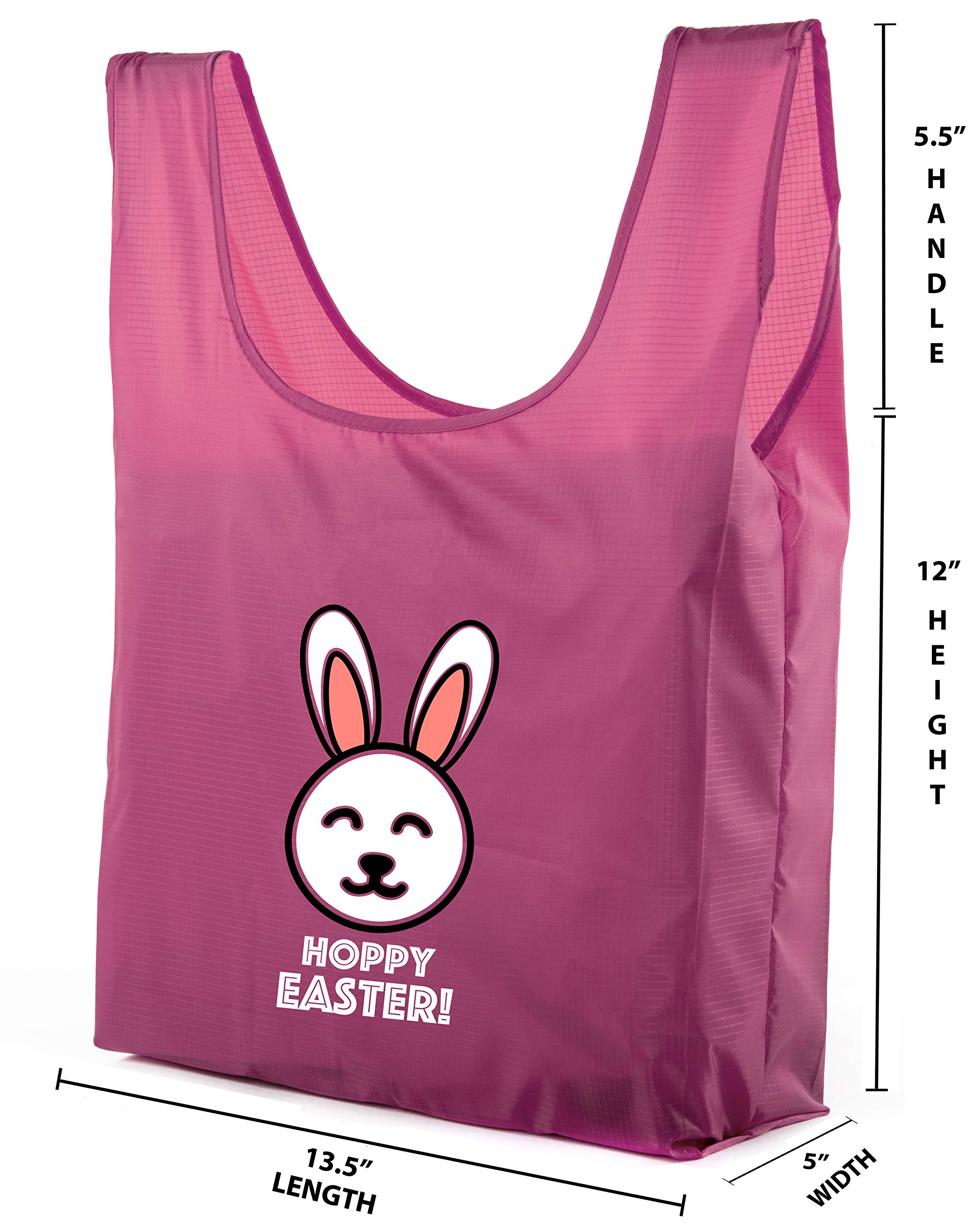 Easter Basket Bags - Bulk Reusable Grocery Tote Bags for Easter Egg Hunt & Spring Celebrations - Hoppy Easter Gift Ideas for Kids & Family - Perfect for Easter Party Favors, Egg Hunt Events & Spring Gatherings