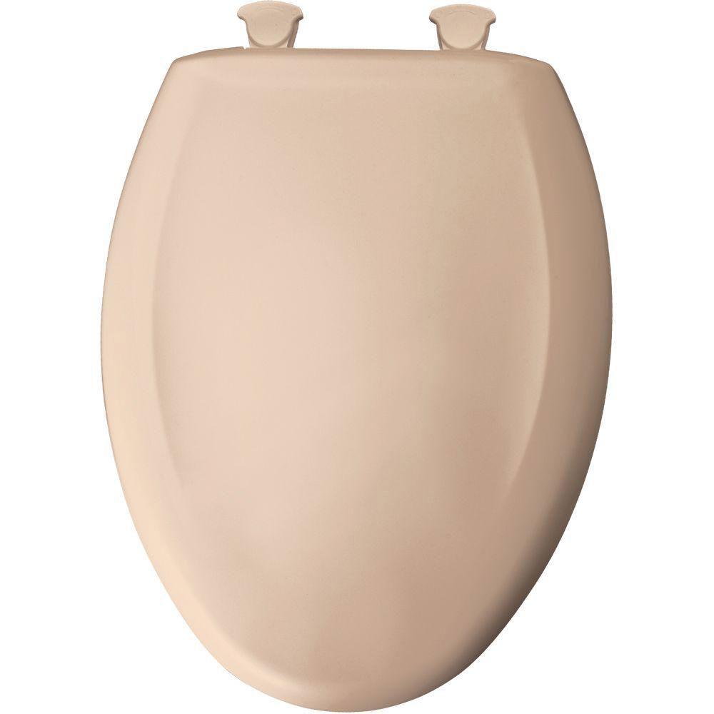 Bemis Slow Close STA TITE Elongated Closed Front Toilet Seat in Candlelight 70841 - Soft Close Toilet Seat for Bathroom, Home & Office Use
