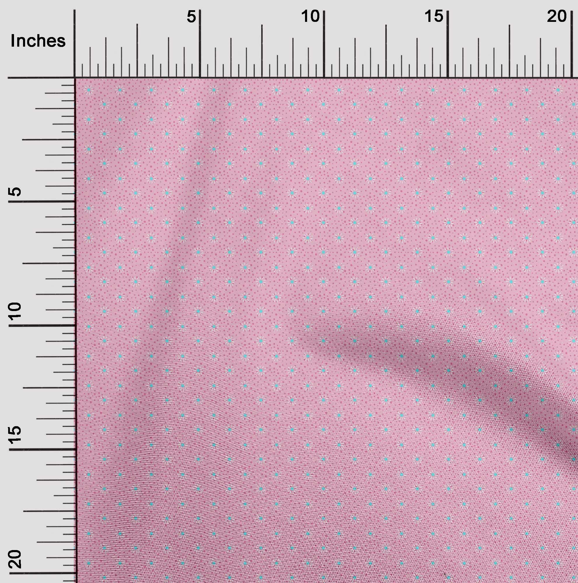 oneOone Cotton Jersey Pink Fabric with Daisy Print - 58 Inch Wide for Kids DIY Clothing & Sewing Supplies | Perfect for Dresses, Skirts, and Craft Projects
