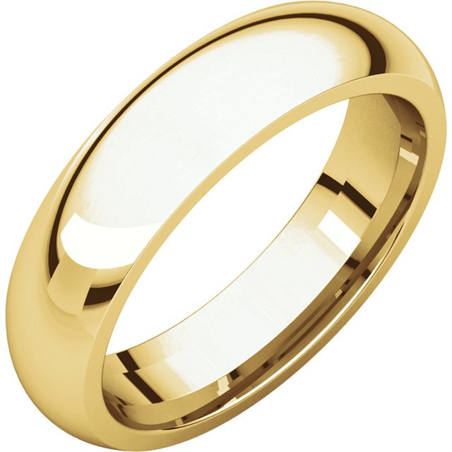14K Gold 5mm Comfort Fit Wedding Band for Women - Elegant & Durable Ring for Engagement, Anniversary & Everyday Wear
