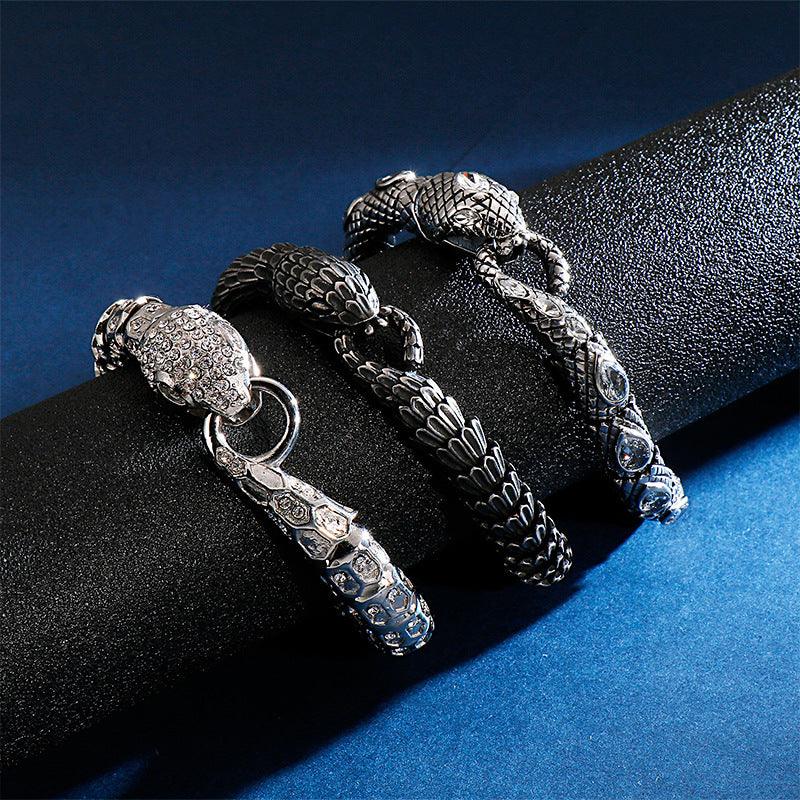 Stylish Stainless Steel Snake Bracelet for Women - Trendy Jewelry Gift for Parties, Dating & Everyday Wear