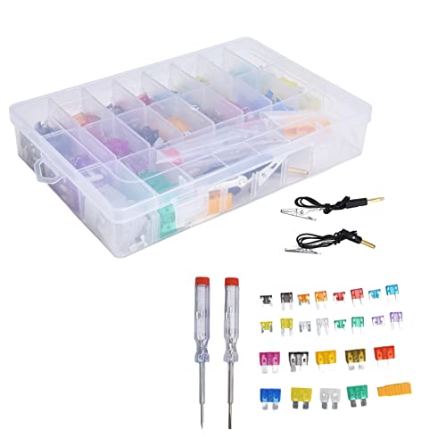 306Pcs Aluminum Alloy Car Blade Fuses Assortment Kit with Storage Box - High Conductivity Automotive Fuses for Electrical Equipment, RV, Boat & Marine Use - Perfect for Vehicle Maintenance, Emergency Repairs & Power System Protection