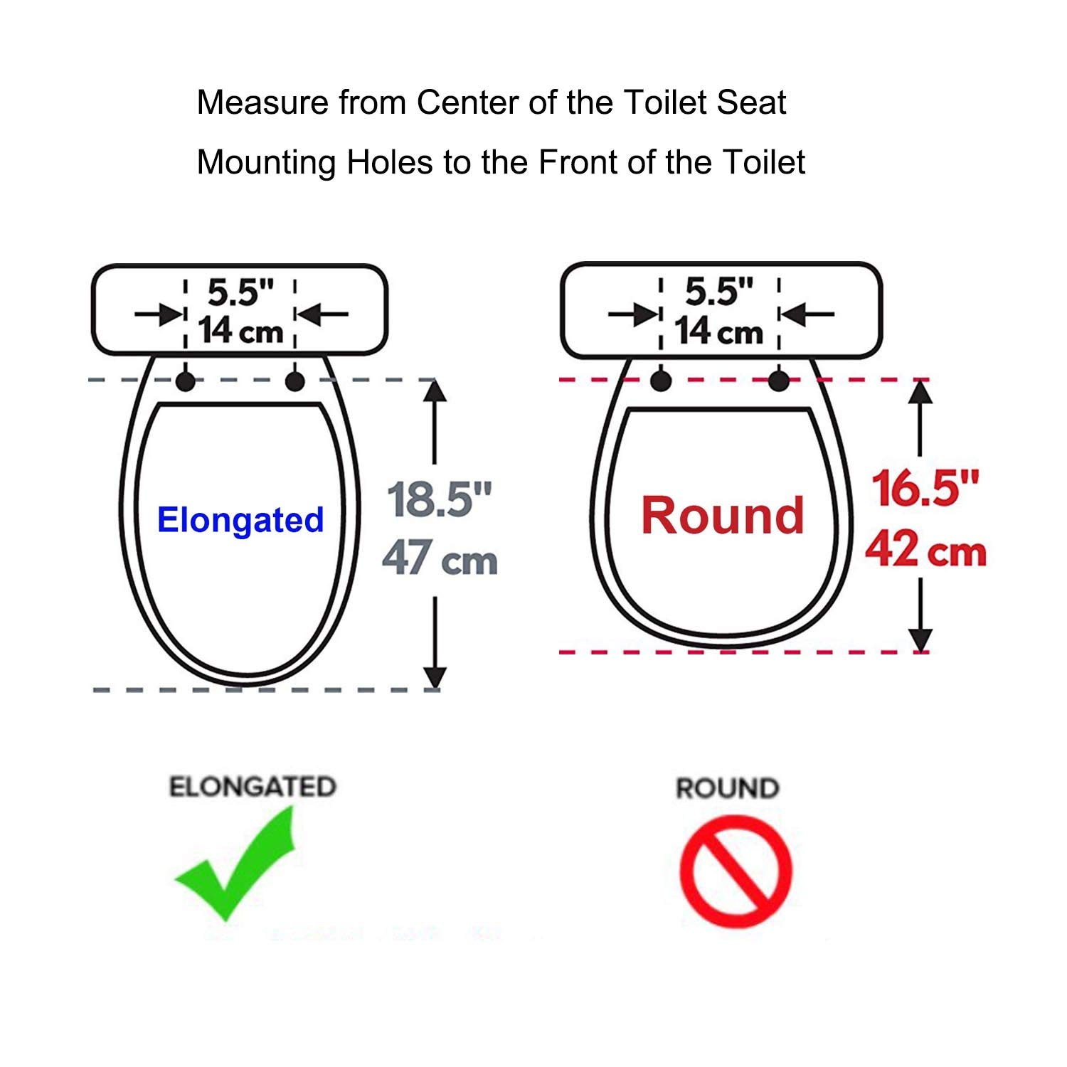 Premium Elongated Toilet Seat with Soft Close Lid - Quick Release & Easy Installation - Non-Slip Bumpers - Easy to Clean White Toilet Seat - Perfect for Bathroom, Home & Office Use