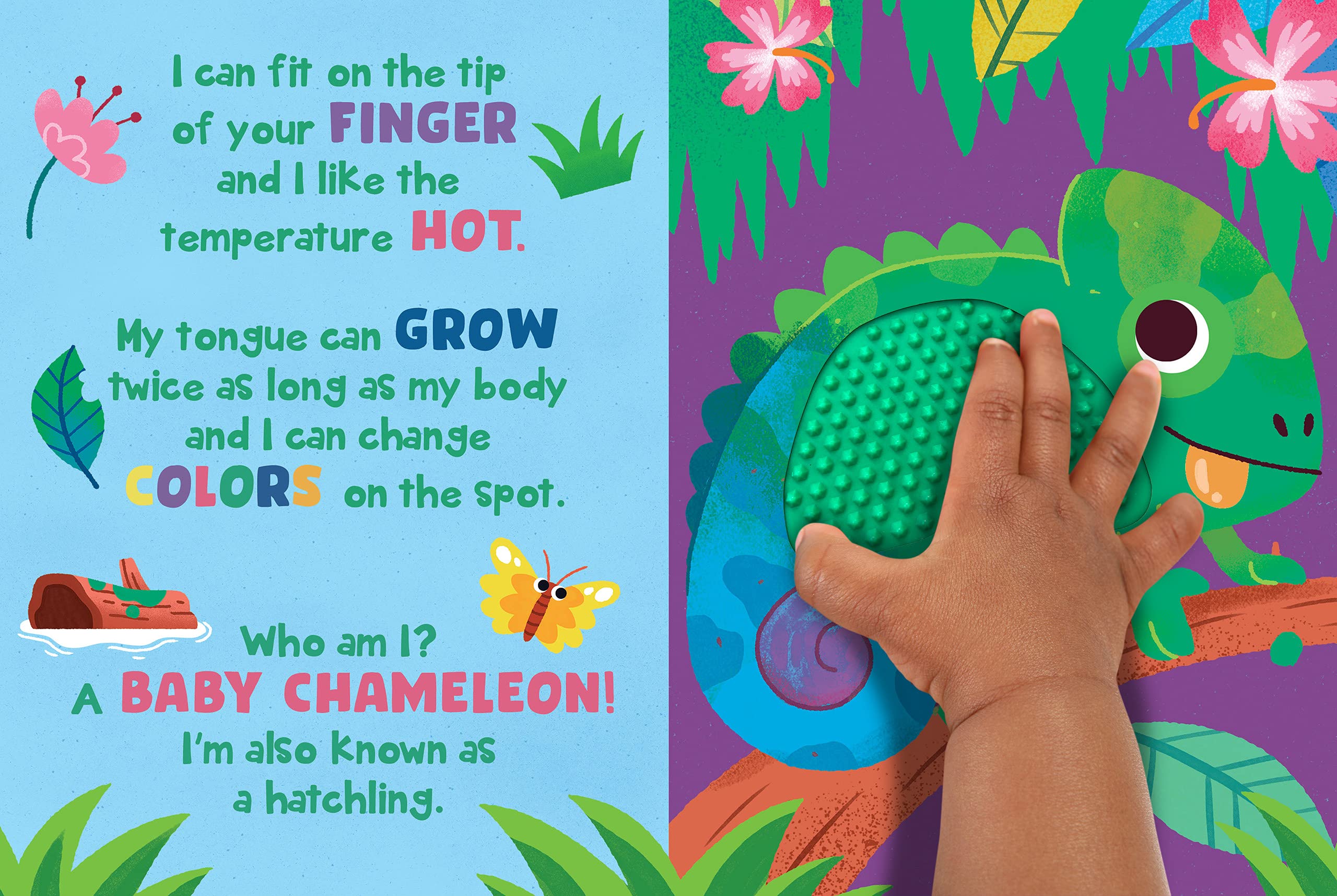 Jungle Adventure - Silicone Touch and Feel Sensory Board Book for Toddlers - Interactive Learning & Early Childhood Development - Perfect for Bedtime Stories & Sensory Play