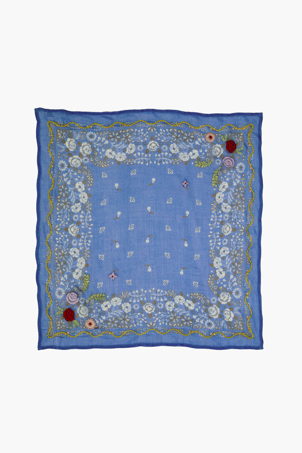 Embroidered Floral Bandana - Stylish Cotton Scarf for Women & Men | Perfect for Outdoor Activities, Music Festivals, and Fashion Accessories
