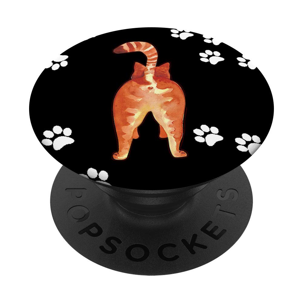 Funny Cat Butt PopSockets PopGrip - Swappable Phone Grip for Sarcastic Cat Lovers | Cute Gift for Cat Owners | Perfect for Phones & Tablets | Great for Office, Home & Travel Use