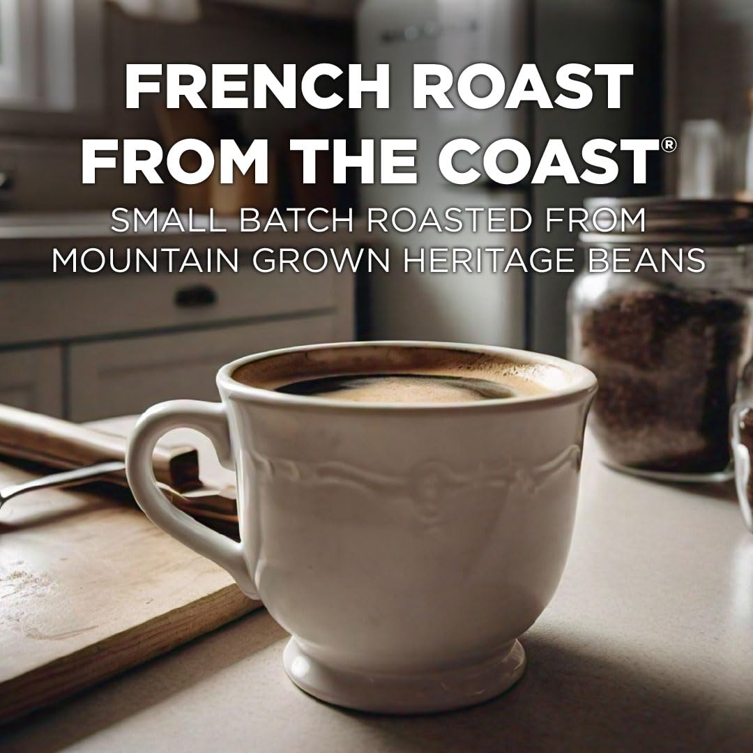 French Roast Coffee Pods 24ct - Dark Roast Arabica for Keurig | Home & Office Use
