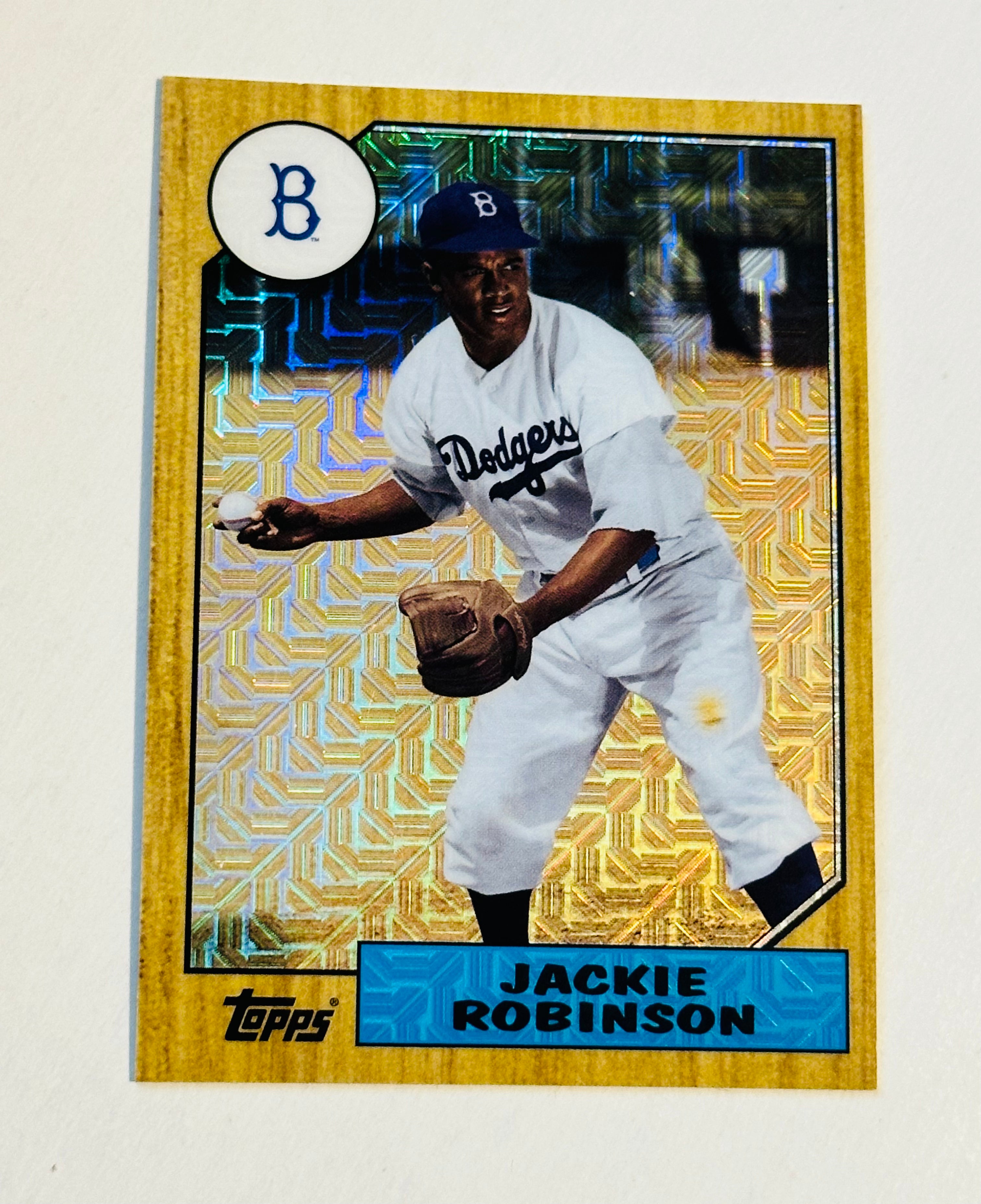 2017 Topps Jackie Robinson Rare Foil Limited Edition Baseball Insert Card - Perfect for Collectors, Sports Memorabilia Enthusiasts & Gift Giving