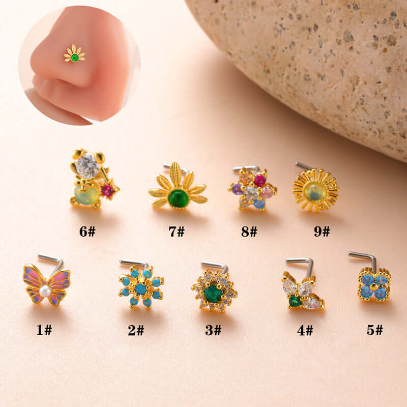 20g Surgical Steel Color Butterfly Nose Piercing Studs | Hypoallergenic Body Jewelry for Women & Men | Perfect for Everyday Wear, Parties & Special Occasions