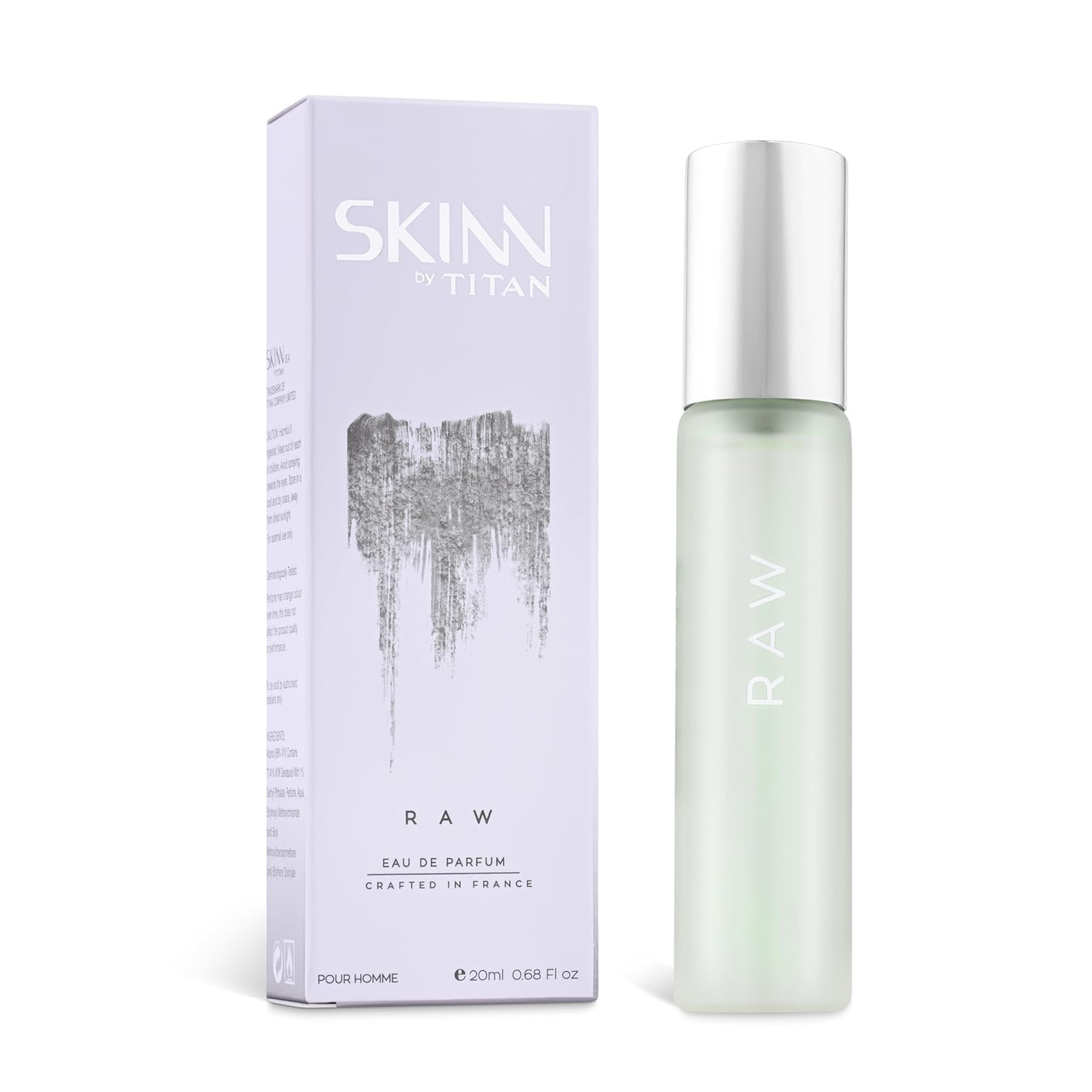 Titan Ski'nn Raw Long Lasting Eau De Parfum for Men - 20mL | Premium Men's Cologne & Fragrance | Grooming Essentials | Perfect for Date Night, Office & Special Occasions