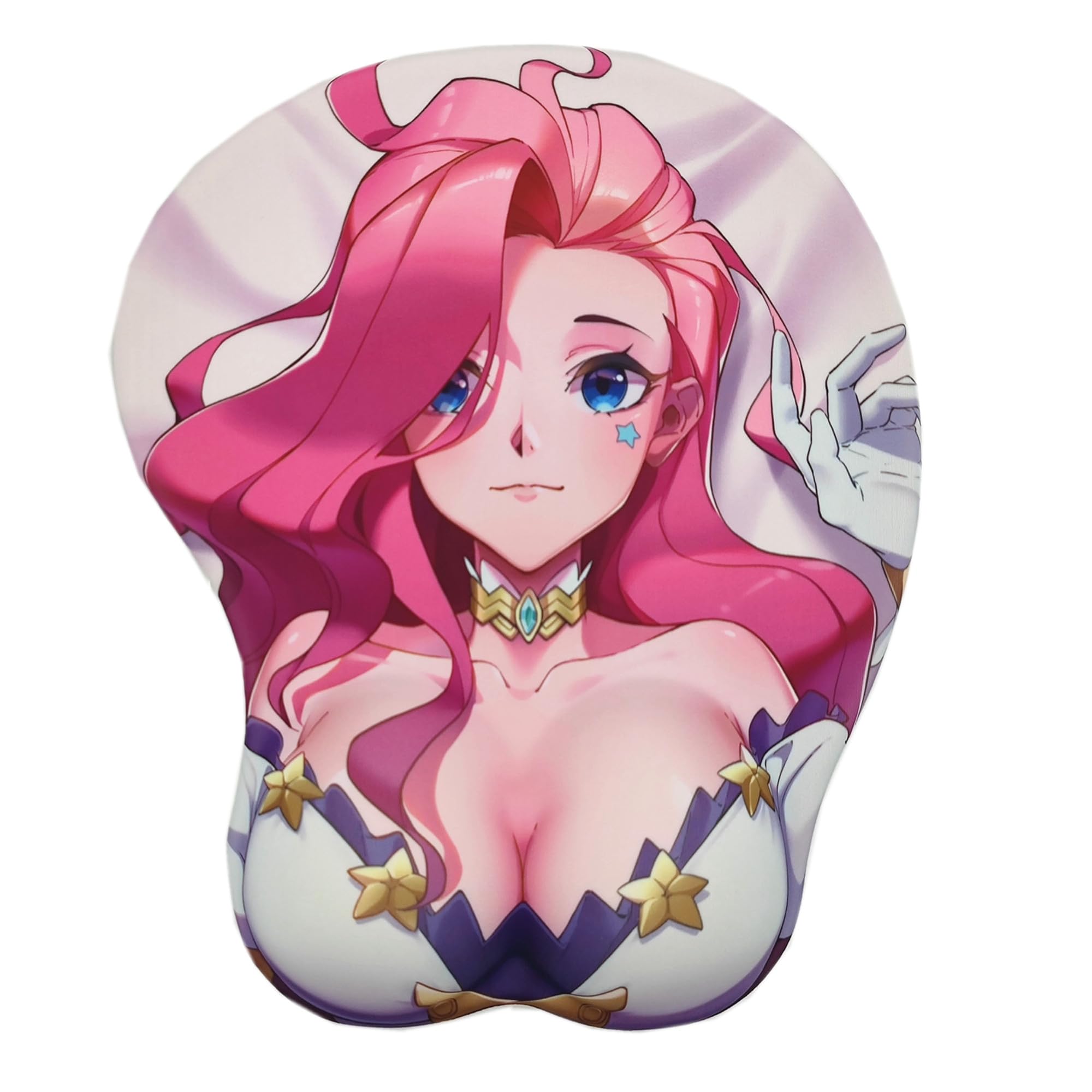 3D Anime Mouse Pad with Wrist Rest - Seraphine Gaming Mousepad with 2-Way Skin (MP-Seraphine) - Ergonomic Support for PC, Laptop & Office Use - Perfect for Gamers & Anime Fans