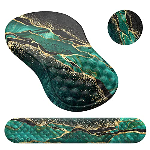 Marble Dark Green Gold Black