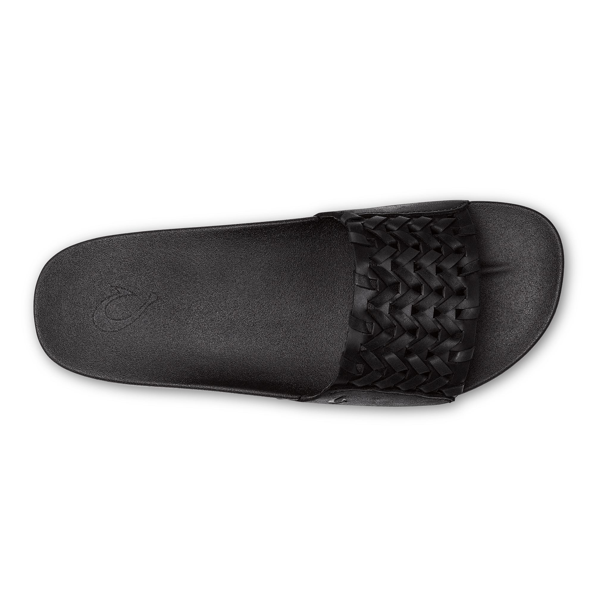 Kamola Women's Leather Slide Sandals - Black | Comfortable Summer Casual Shoes for Beach, Pool & Home Wear