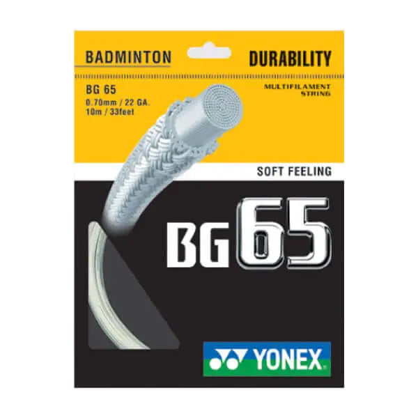 Yonex BG 65 Badminton String - 10m Reel (9 Color Options) | High Performance, Durable & Versatile for Professional & Recreational Players - Perfect for Tournaments, Training & Casual Play