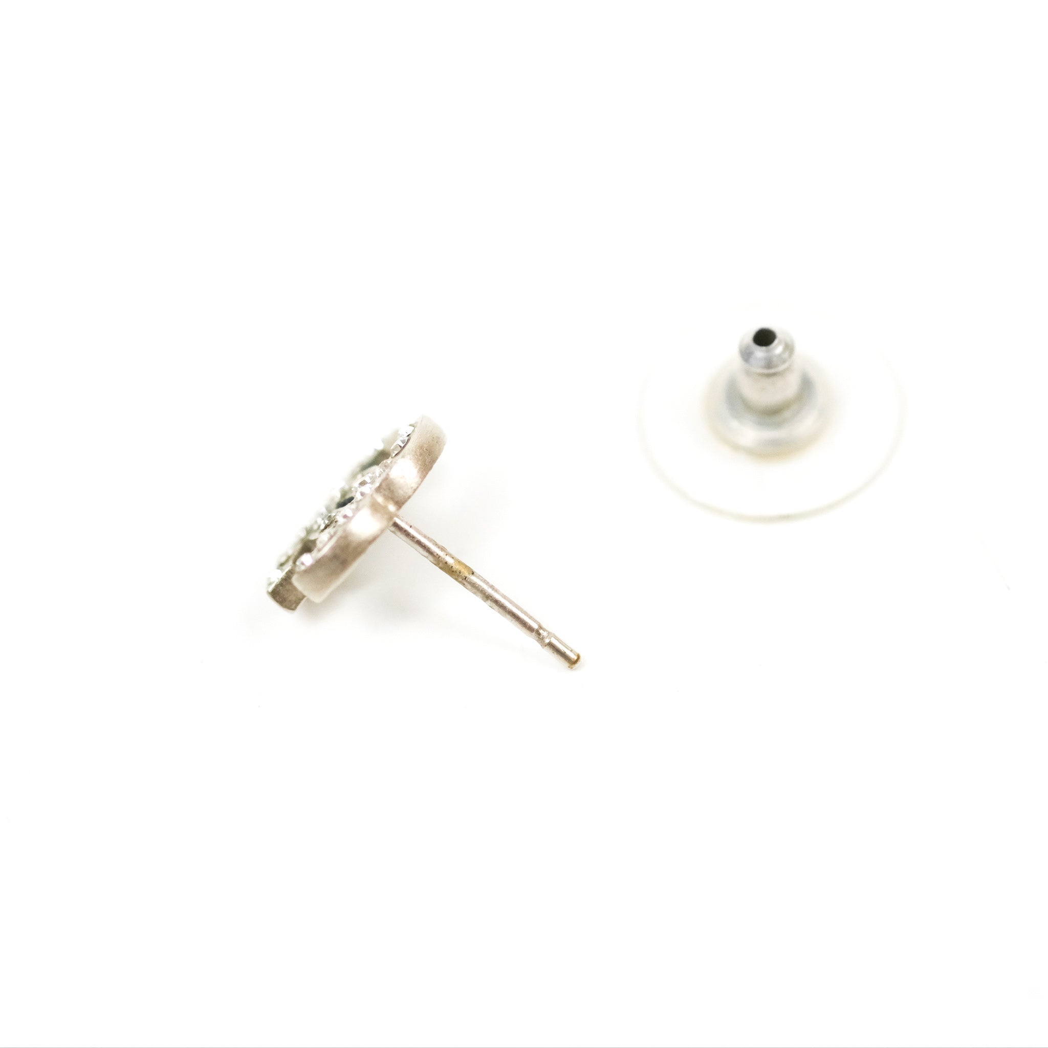 Chanel CC Crystal Earrings for Women - Silver Tone Fashion Jewelry | Elegant Gift for Birthday, Anniversary & Special Occasions