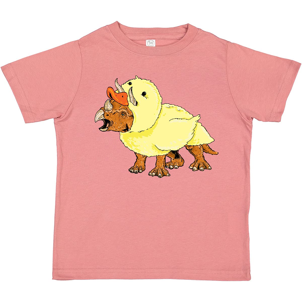 Inktastic Easter Duck Triceratops Toddler T-Shirt - Cute Dinosaur Graphic Tee for Boys & Girls - Perfect for Easter, Birthday & Playdates