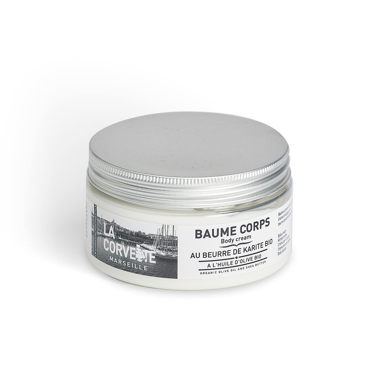 Organic Shea Butter & Olive Oil Body Balm by La Corvette - 200ml | Deep Moisturizing & Nourishing for Dry Skin | Perfect for Massage, After Shower & Daily Skincare Routine