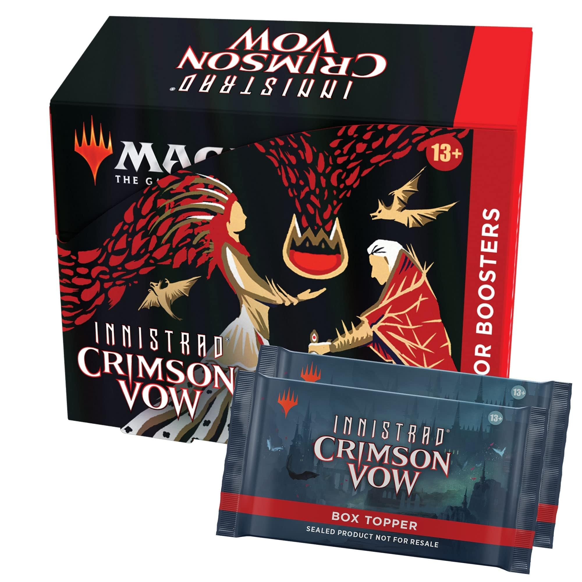 Magic: The Gathering Innistrad: Crimson Vow Collector Booster Box - 12 Packs + 2 Dracula Box Toppers (182 Cards) | MTG Booster Box for Collectors & Players | Perfect for Game Nights & Tournaments