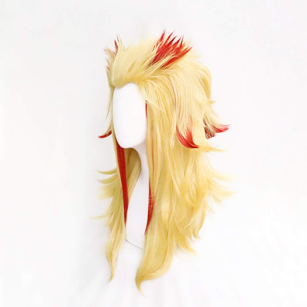 Rengoku Kyoujurou Cosplay Wig - Flame Hashira Demon Slayer Anime Wig for Costume & Cosplay - Perfect for Halloween, Conventions, and Anime Events