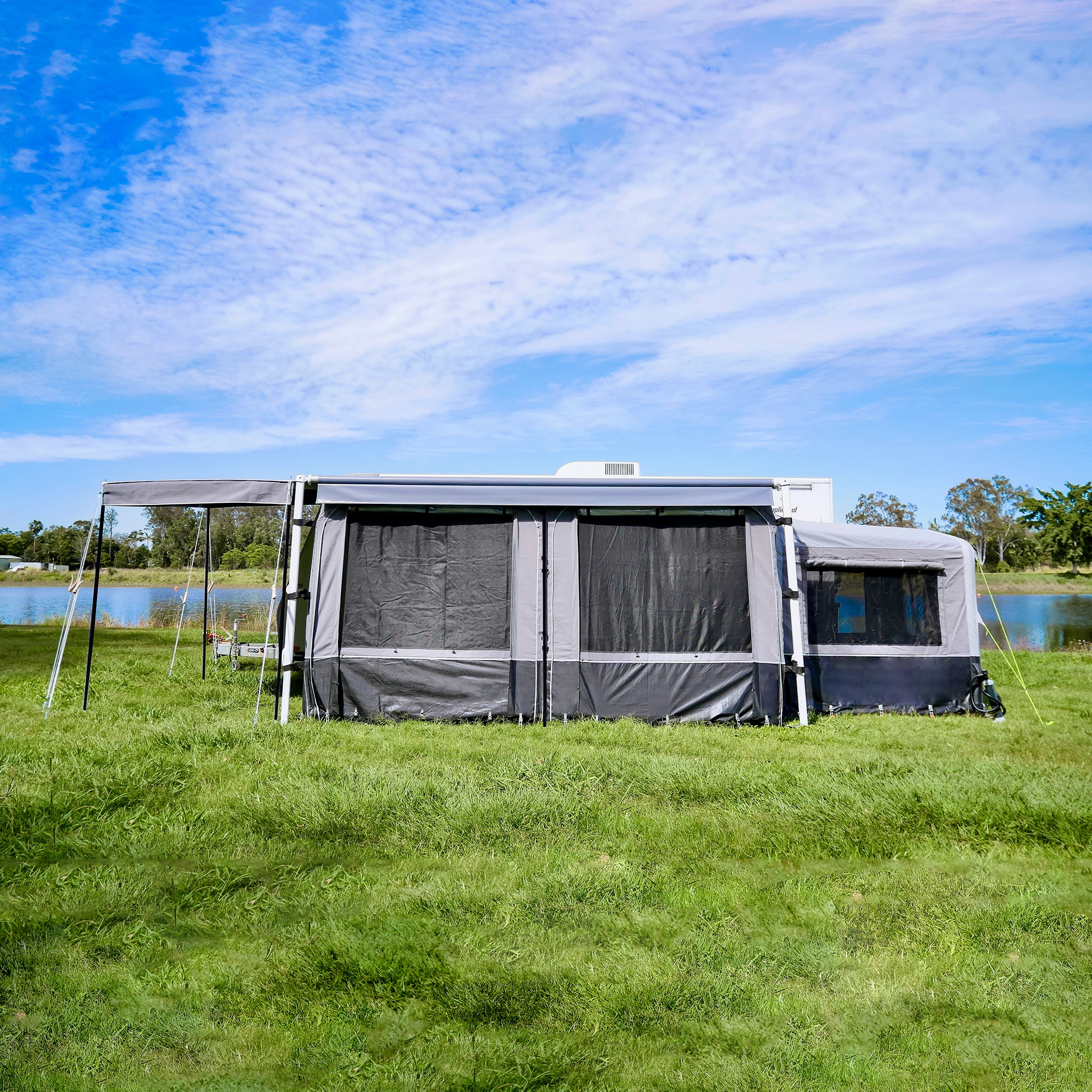 Australia Wide Annexe Black - Durable & Spacious Camping Annex for Outdoor Adventures, Family Gatherings, and Festivals