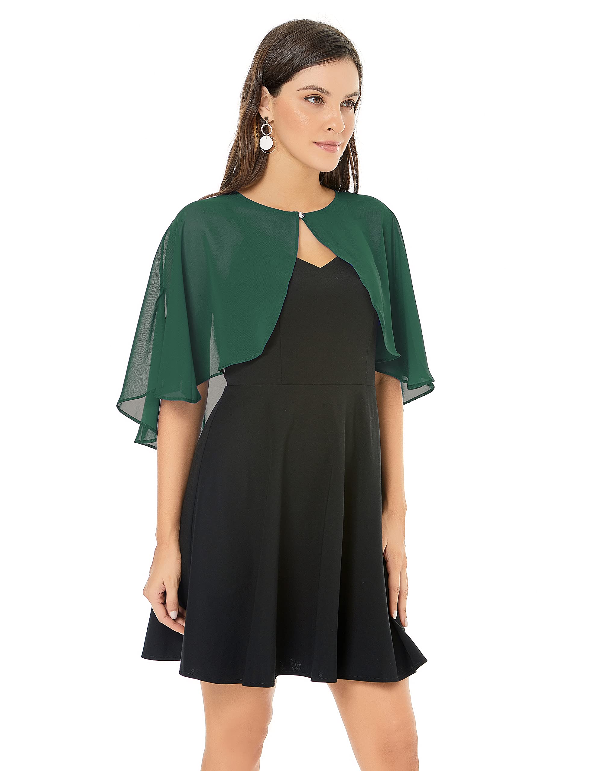 Elegant Women's Chiffon Shawls & Wraps - Evening Dress Scarves, Wedding Guest Shawl, Bridesmaid Capelets for Special Occasions & Formal Events