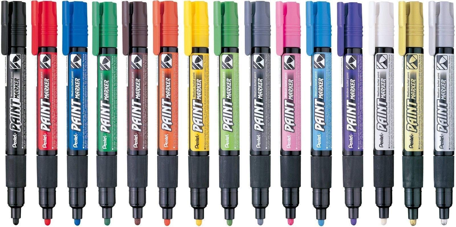 Pentel Paint Marker with Medium Tapered Tip - Vibrant Yellow for Art, DIY Projects & Signage - Perfect for Canvas, Wood, Metal & Glass Surfaces