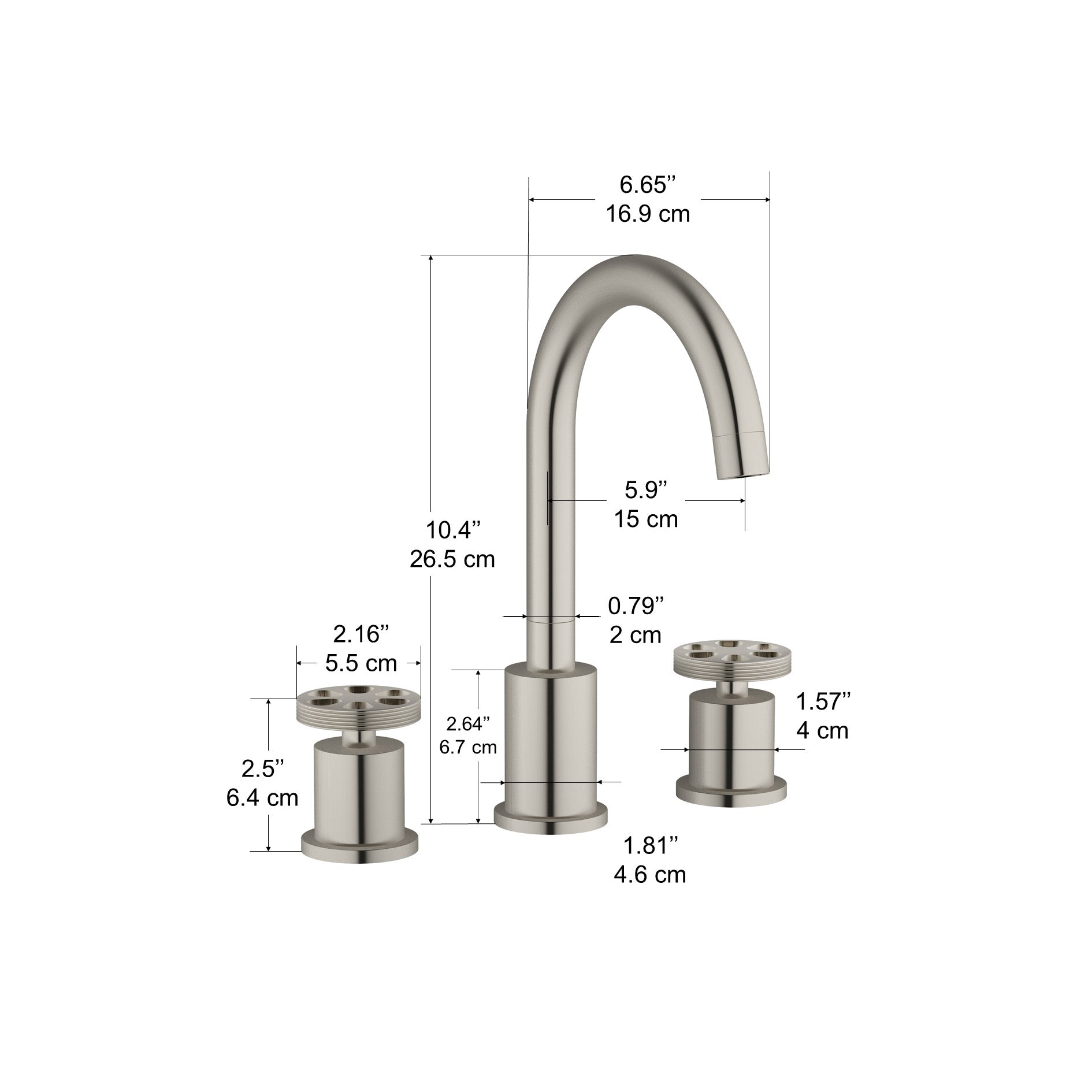 Ancona Nova Series Widespread Bathroom Faucet in Brushed Nickel - Modern Waterfall Design for Vanity Sinks, Perfect for Home & Hotel Bathroom Renovation