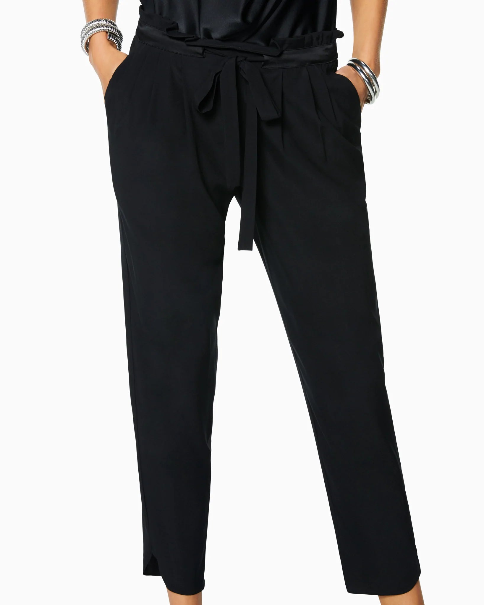 Allyn Women's Black Pants - Stylish & Comfortable Trousers for Work, Office & Casual Wear