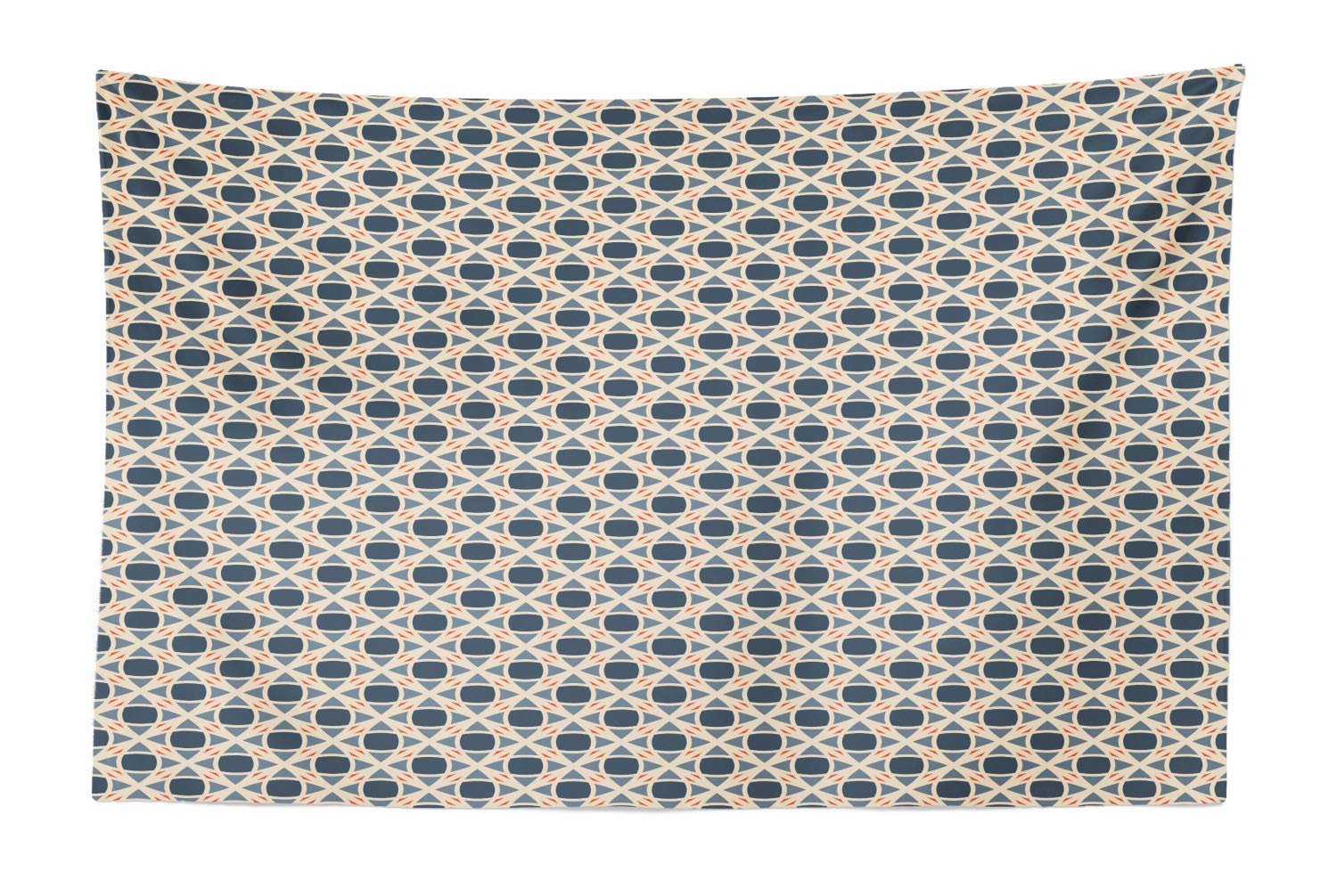 Ambesonne Abstract Tapestry Wall Art - Modern Funky Shapes Design - Slate Blue Champagne Fabric Wall Hanging Decor for Bedroom, Living Room, Dorm - 45