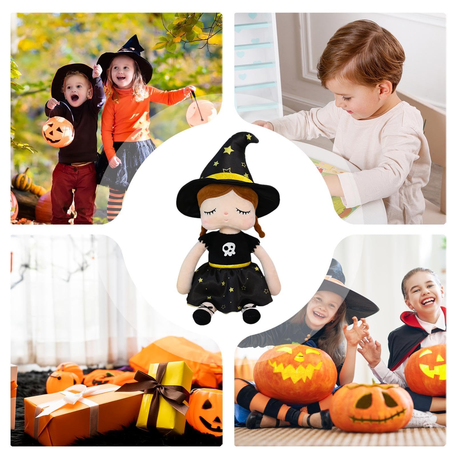 Halloween Witch Plush Doll - Soft & Cute Stuffed Animal Toy for Home Decor, Sofa, Bedside, Car | Perfect Halloween Gift & Party Decoration