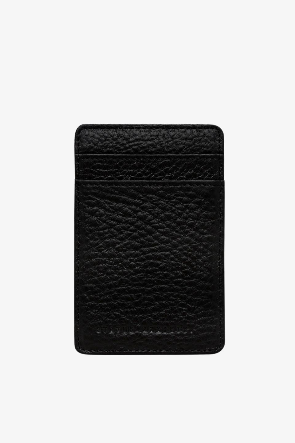 Flip Two Sided Black Leather Wallet Card Holder - Slim RFID Blocking Minimalist Wallet for Men & Women - Perfect for Travel, Business Cards, and Everyday Use