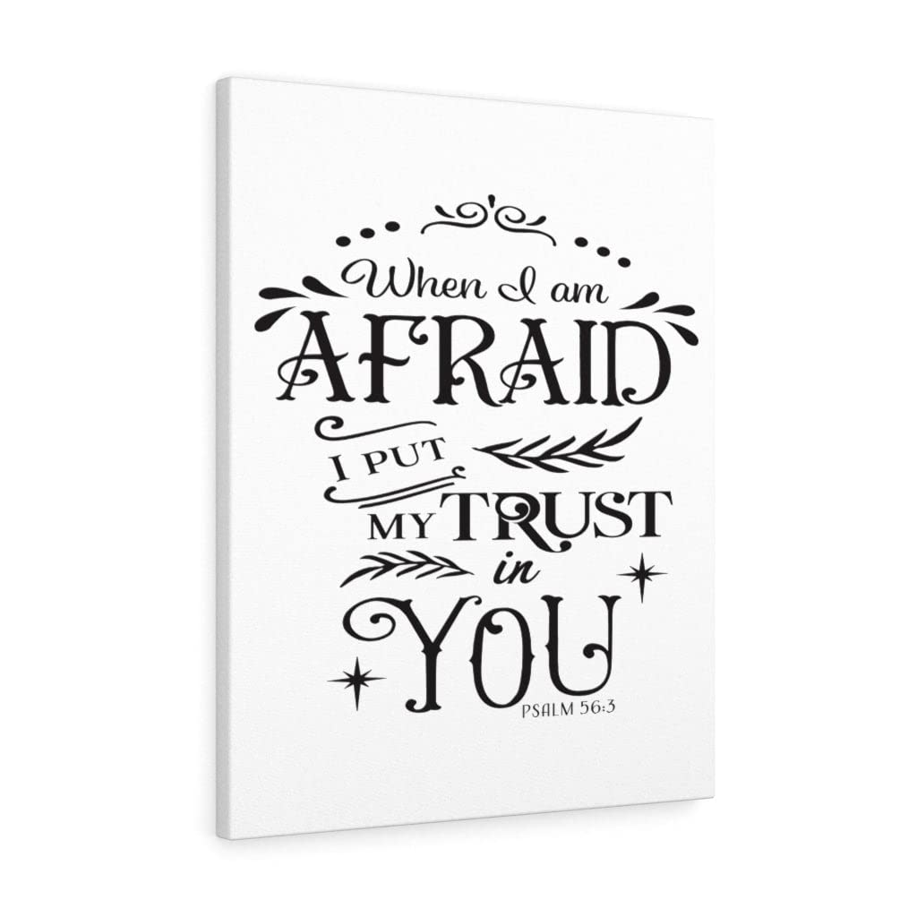 Trust in You Psalm 56:3 Christian Wall Art - Bible Verse Print Ready to Hang - Inspirational Scripture Home Decor for Living Room, Bedroom & Office - Express Your Love with Faith-Based Gifts