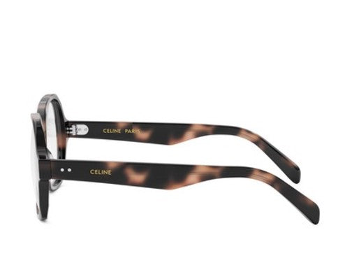 Celine THIN CL50148I 055 Shiny Colored Havana Geometric Women's Eyeglasses - Stylish & Trendy Frames for Work, Reading & Fashion Accessories