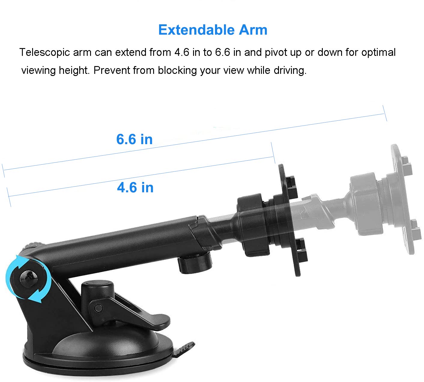 Universal 2-in-1 Car Phone Holder - Super Stable Dashboard & Windshield Mount with 360° Rotation for Smartphones, GPS & Tablets (4.5-11 inch) | Perfect for Commuting, Road Trips & Navigation
